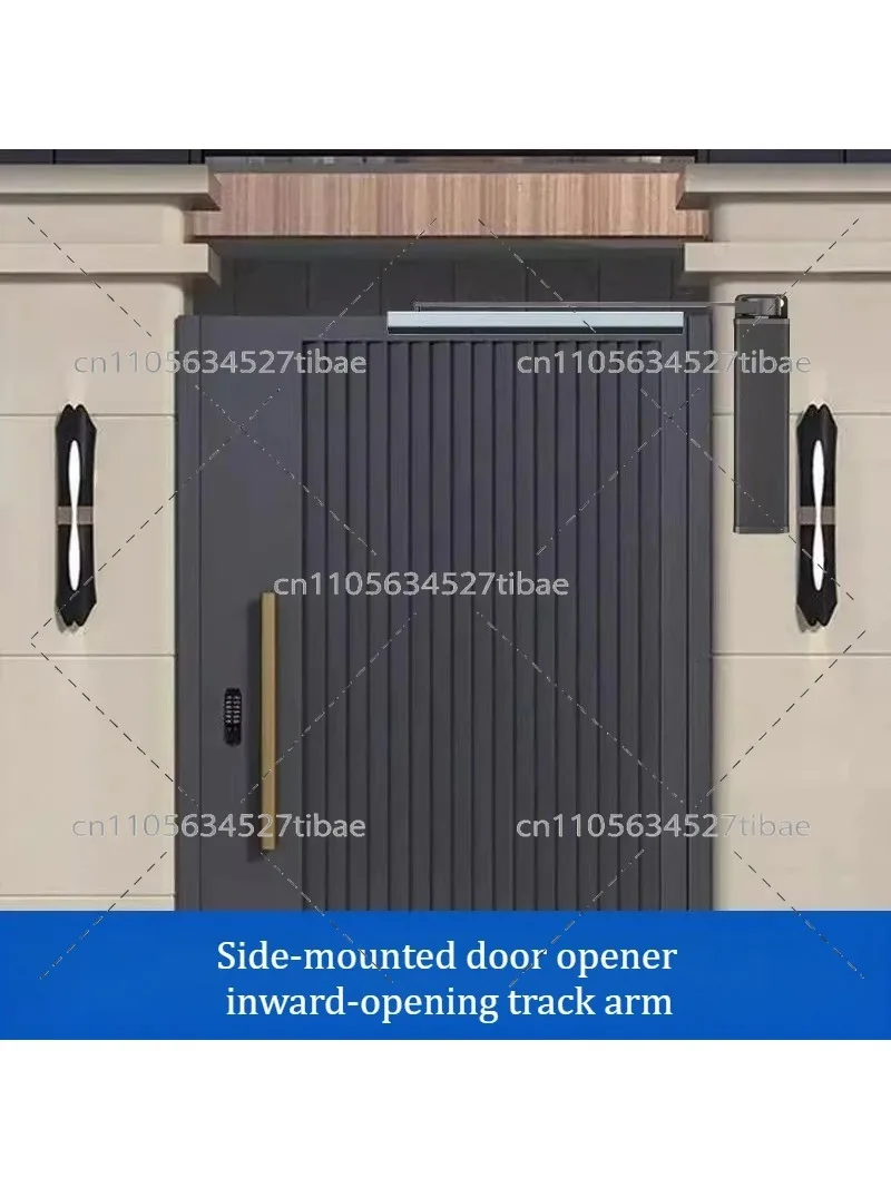 Remote Control Door Opener 90° Curved Arm Electric Door Closer Waterproof Motor for Security Courtyard Doors