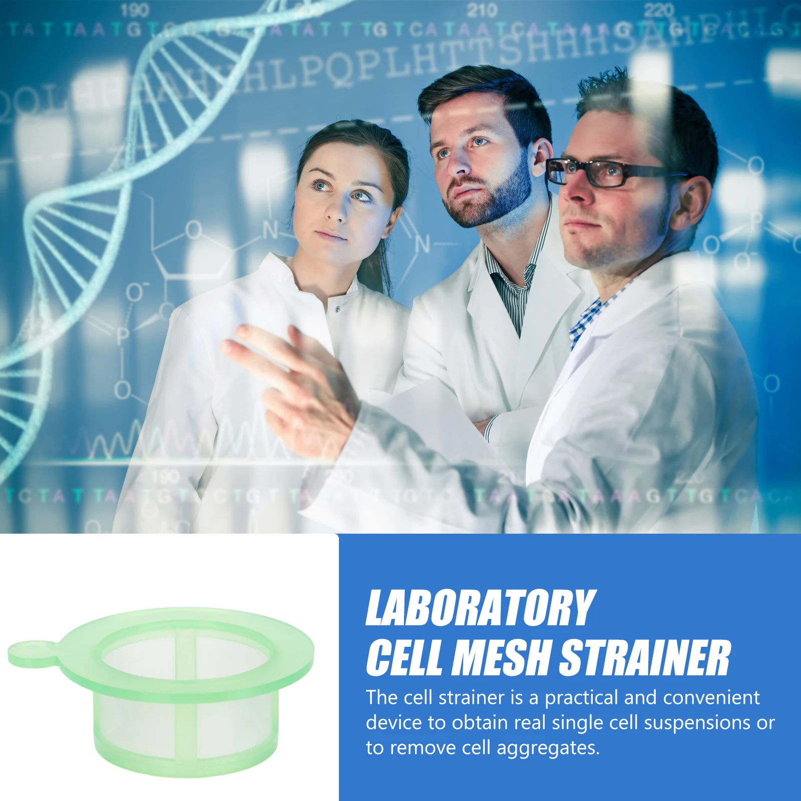 2Pcs Cell Filter Strainer Tools Premium Material for Lab Experiment Disposable Nylon Mesh Sieve Teaching Equipment
