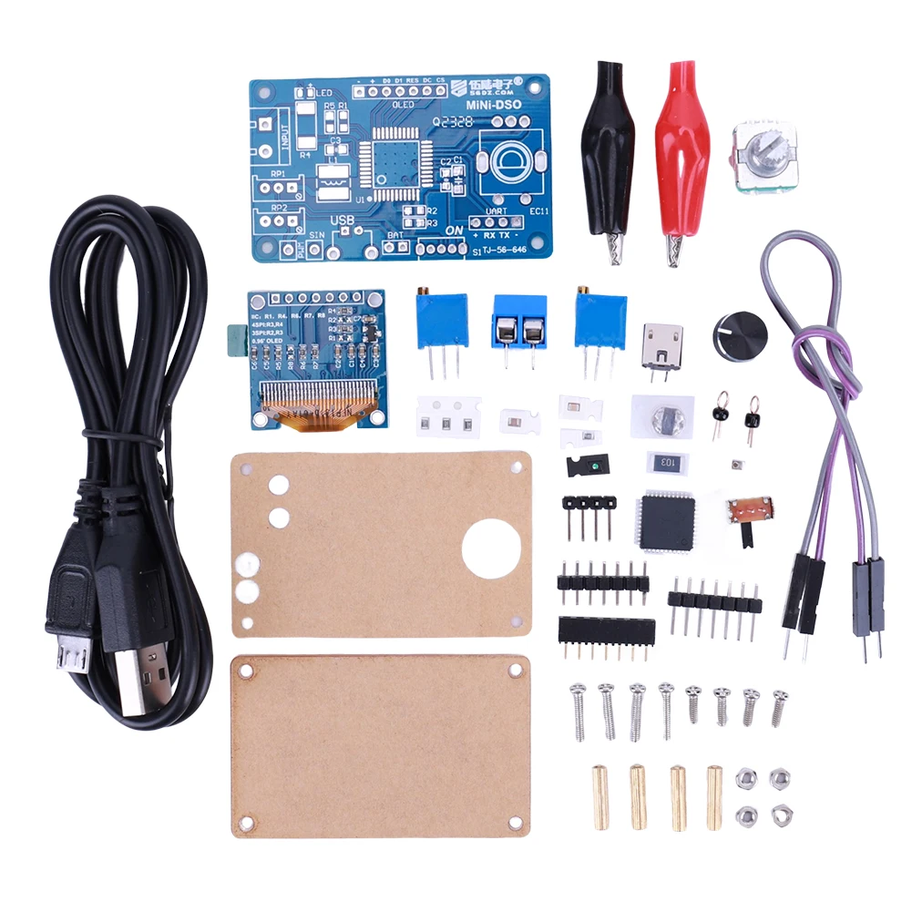 Mini DOS LCD Digital Oscilloscope Kit STC8K8A Single Chip Oscilloscope Kit Microcomputer Electronic Welding Training