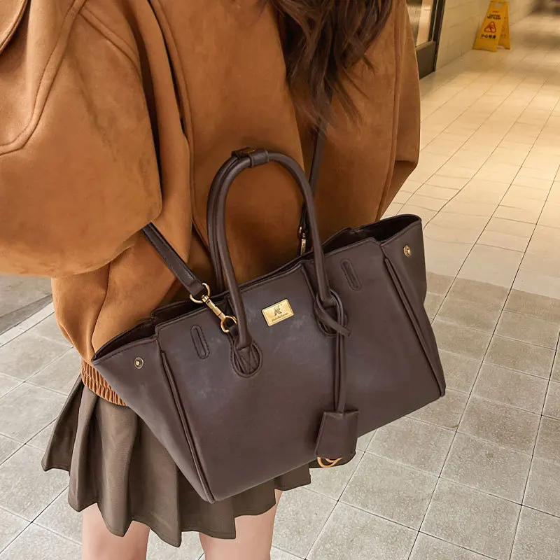 

Женская сумка, новая модная сумка, высококачественная сумка через плечо, простая сумка-тоут большой вместимости для поездок на работу