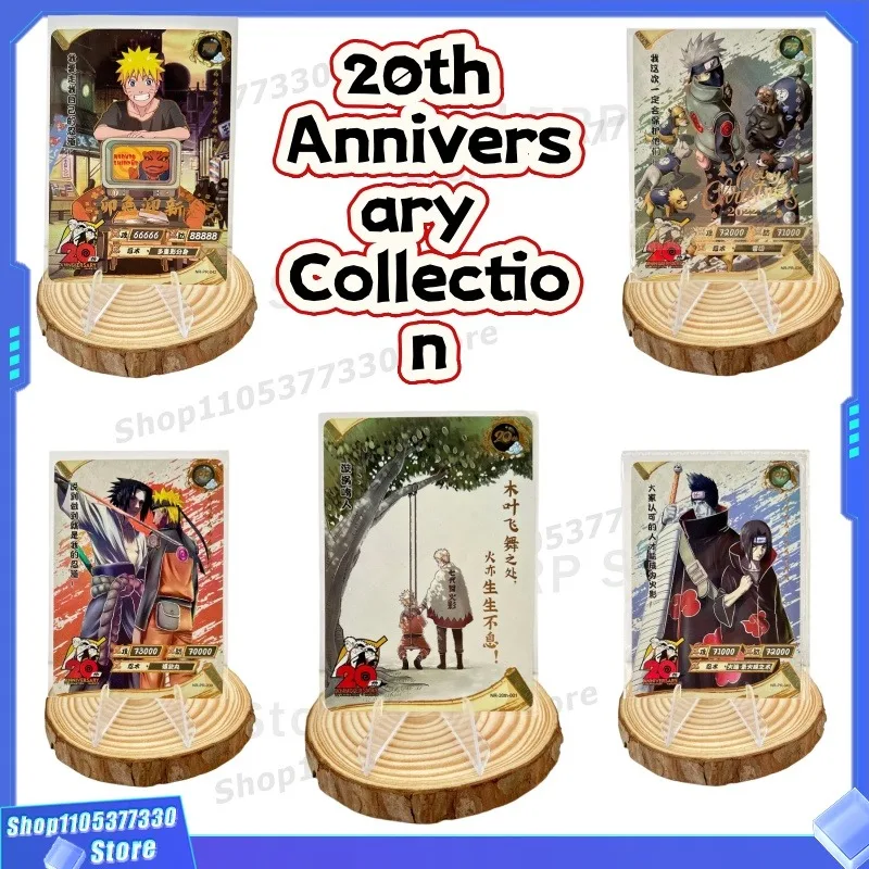 Tarjeta Coleccionable Kayou Echte Naruto 20 Aniversario PR043-044 Kakashi Uchiha Tsunade Kushina Jiraiya Tsunade Colección Rara