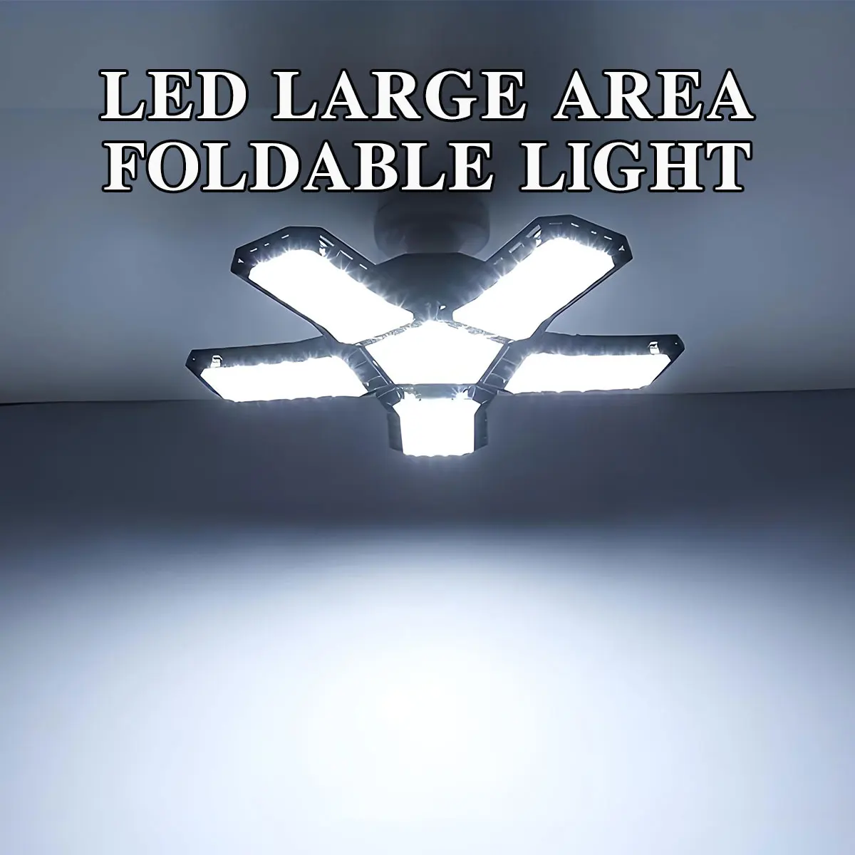 

Светодиодные лампы для гаража 45 Вт, 60 Вт, 80 Вт, складное суперяркое освещение для гаража, светодиодный светильник для магазина с регулируемыми панелями, винтовая розетка E27