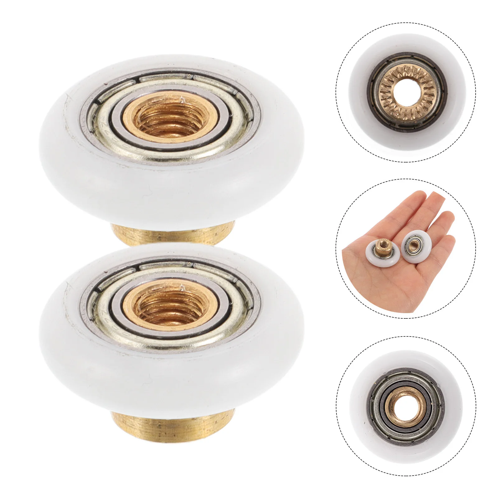 

4Pcs Shower Door Rollers Enhanced Stability Long Lasting Performance Sliding Door Wheel Replacement Parts for Bathroom