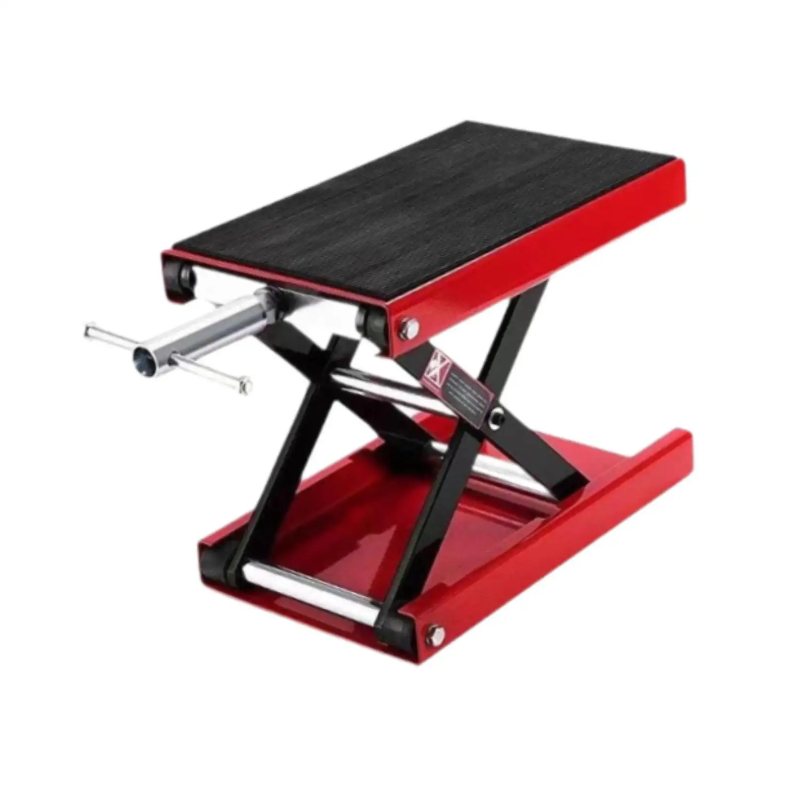 Motorcycle Center Scissor Lift Jack, Wide Deck Hoist Crank Center Stand, for