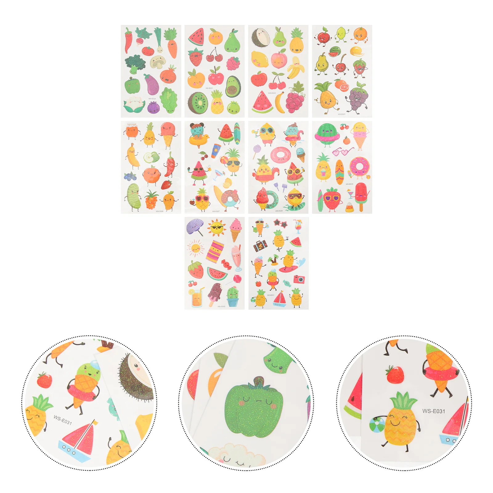 

of Different Style Fruit Pattern Tattoos Stickers For Children Cute Body Decal Temporary Tatoos Kids Boys Girls Sticker