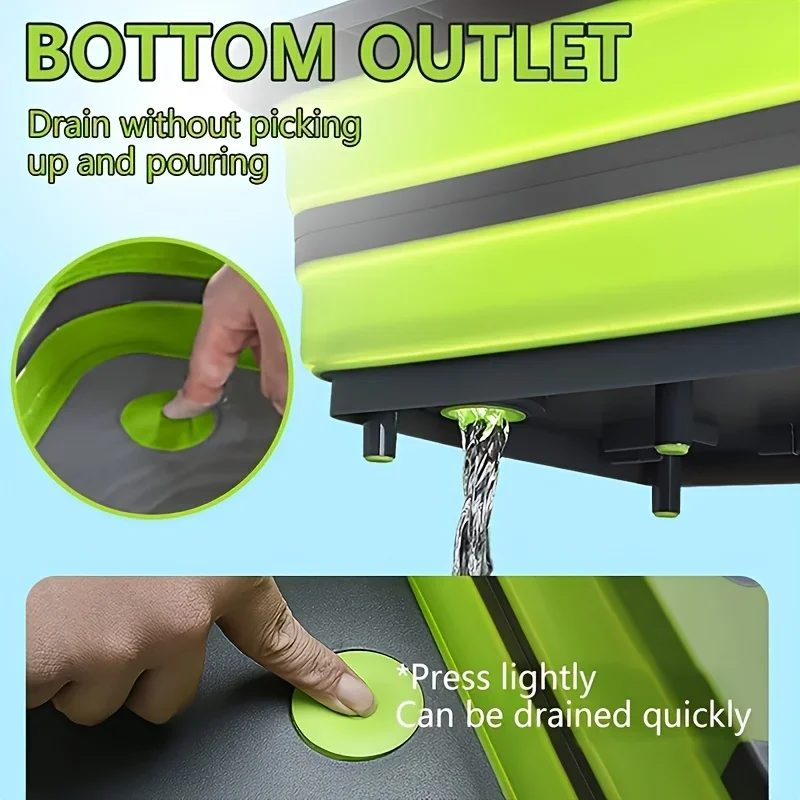 Portable Space Saving Basin with Built-in Sink and Storage Function - Perfect for Outdoor Camping Travel Home Folding Basin image 5