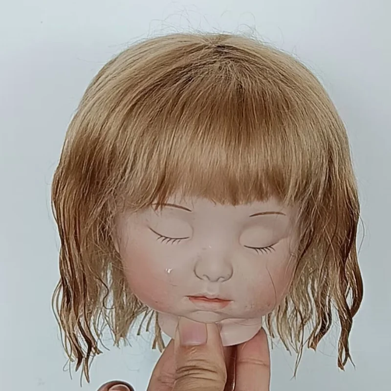 

Short Mini Rebonding Wave Heat Resistance BJD Doll Wigs for 10-11inch 26-28cm Blythes Pullip Doll Accessories JD615H