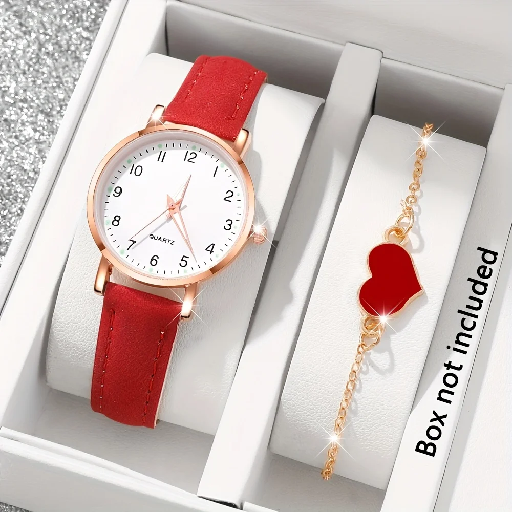 1 piece of women's quartz watch + 1 bracelet Colorful summer fresh and sweet Multiple matching options, no box