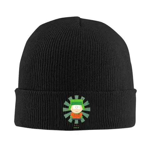 Female Male Souths Cartoon Parks Kyle Beanie Hats  Vintage Knitting Hat Winter Kpop Caps Design Thermal Elastic Bonnet Hats