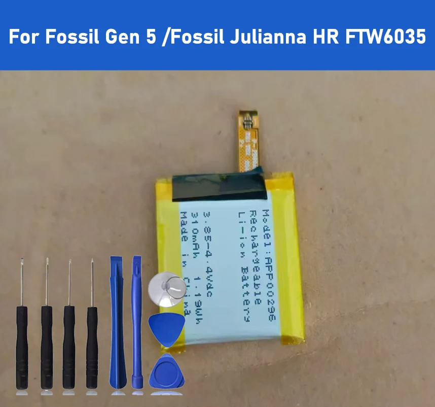 

2025 YEAR EOTABACC 100% New Original Battery APP00296 For Fossil Gen 5 /Fossil Julianna HR FTW6035 Battery +Tools