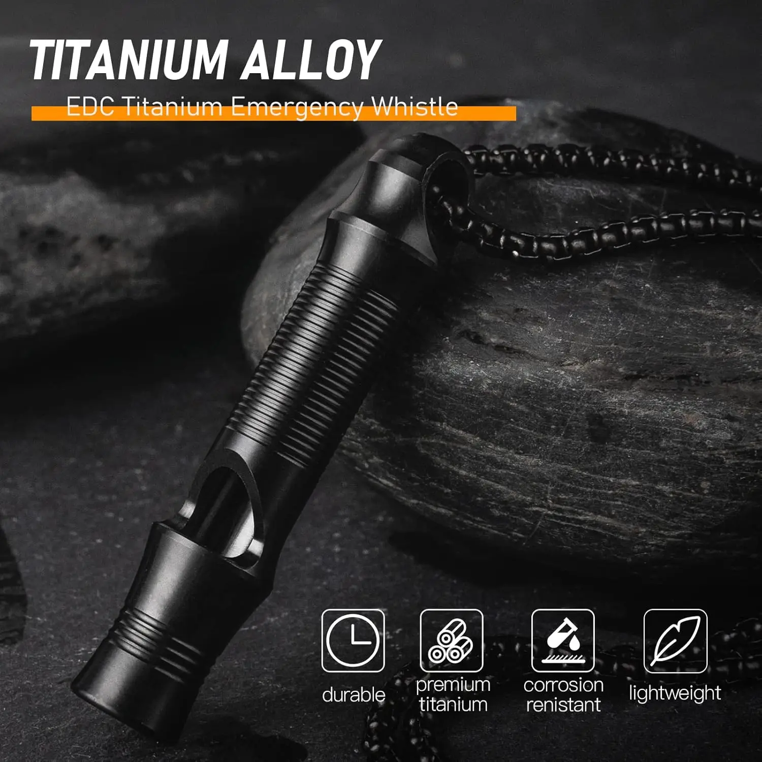 Apito de emergência, colar de assobios de segurança EDC alto até 120db, assobios de sobrevivência para sobrevivência, caminhadas, camping, treinamento de animais de estimação