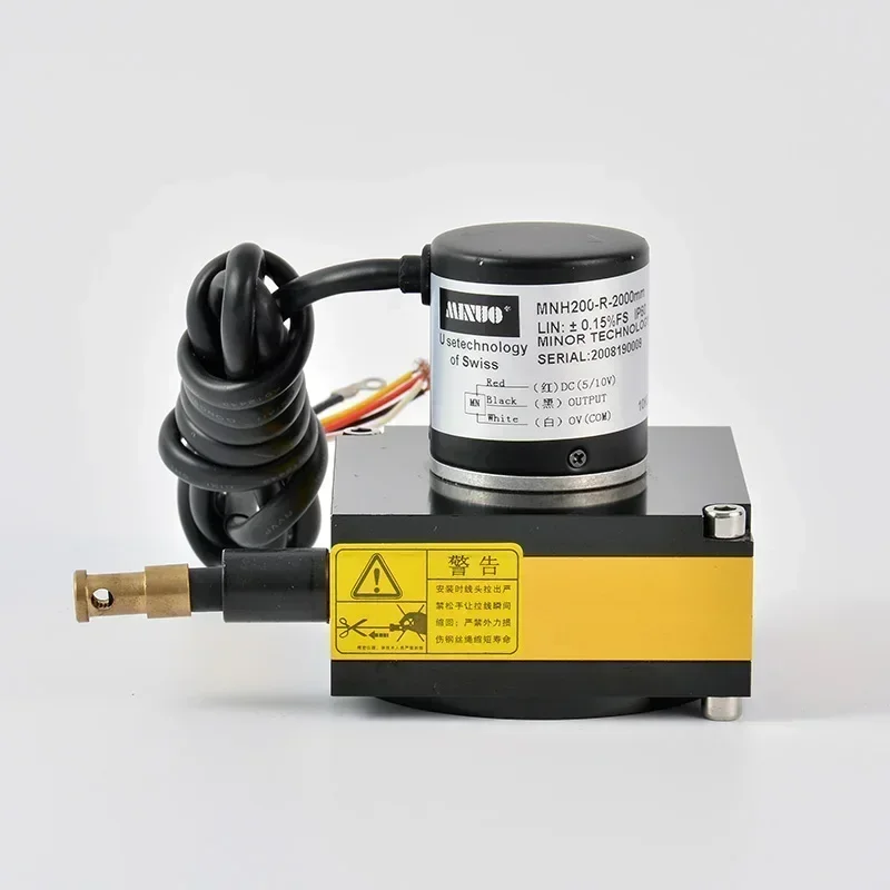 MNH200-A2-4000mm 4-20ma tipo potenciômetro misto enrolado sem fio sensor de corda de tração 10k transdutor de posição de fio de tração