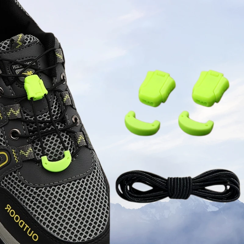 New No tie shoe laces Quality Running Sneakers Shoelaces Round Tennis Laces Without ties Adult Kids Black White Shoe Accesories