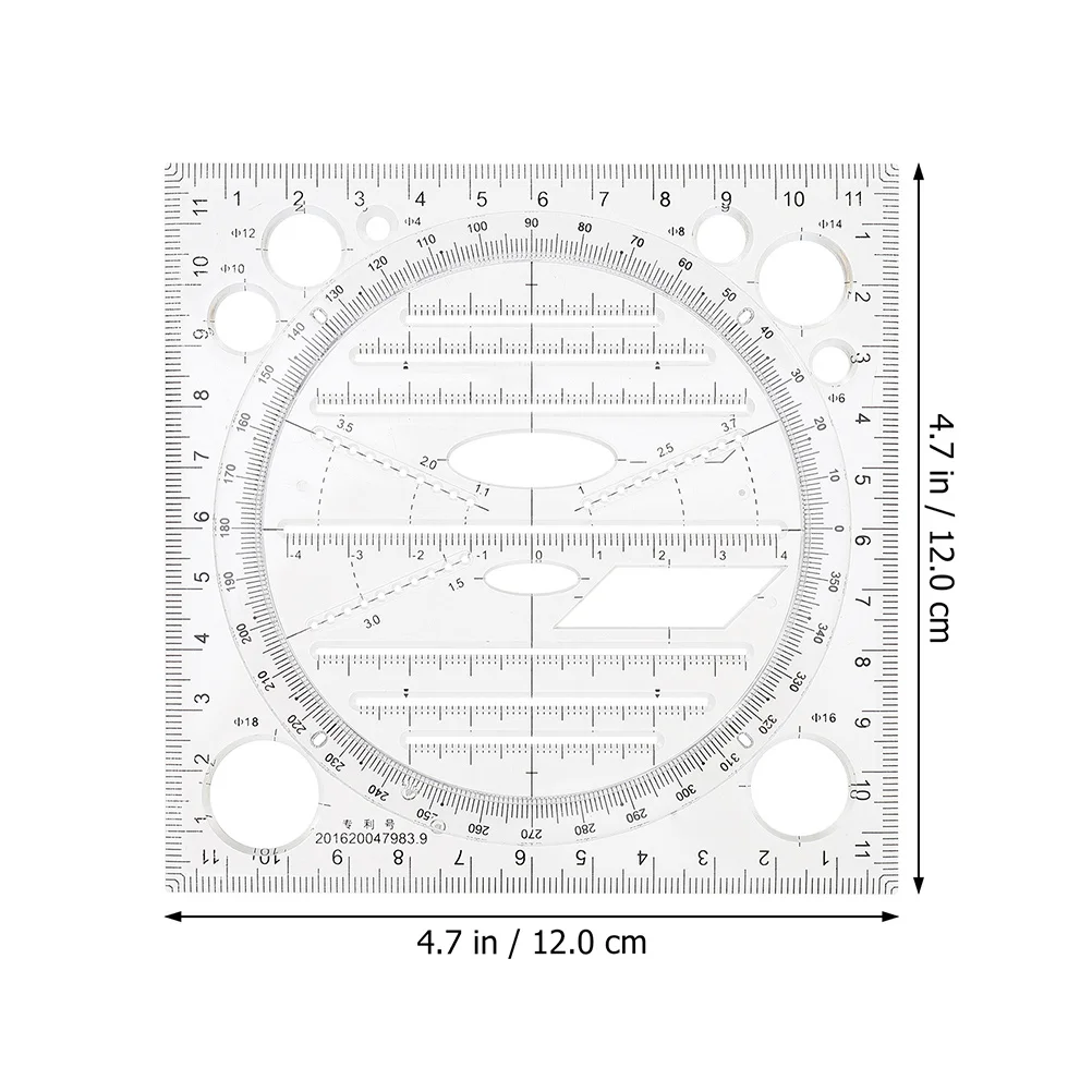 2pcs Drawing Template Circle Stencil Abs Precision Ruler For Art Design Architectural Drafting Tools Shapes
