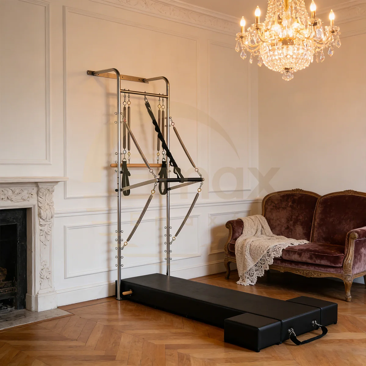 Equipo de Fitness para Estudio: Pilates Reformer, Springboard Tower, Yoga Cadillac, Unidad de Pared con Plataforma y Colchoneta