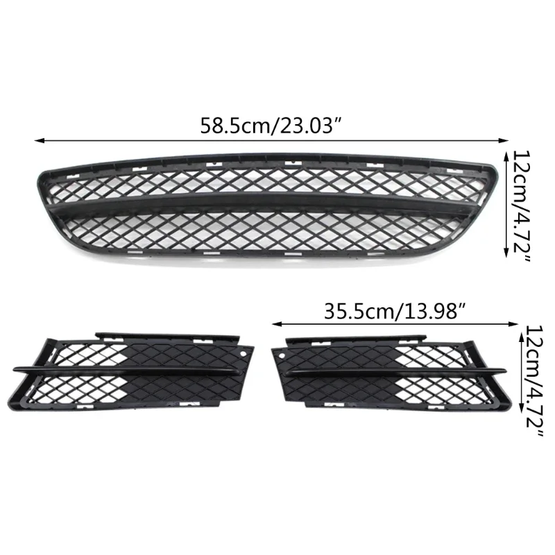 grilles d'aération pare-chocs calandre inférieure pour E90 2006 – 2008 Pre-LCI