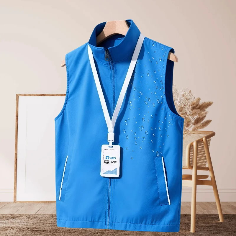 

Printing logo Men's Pocket Vest Jacket Photographer Vest Worker Electrician Welder Car Repair Work Vest high-end custom logo