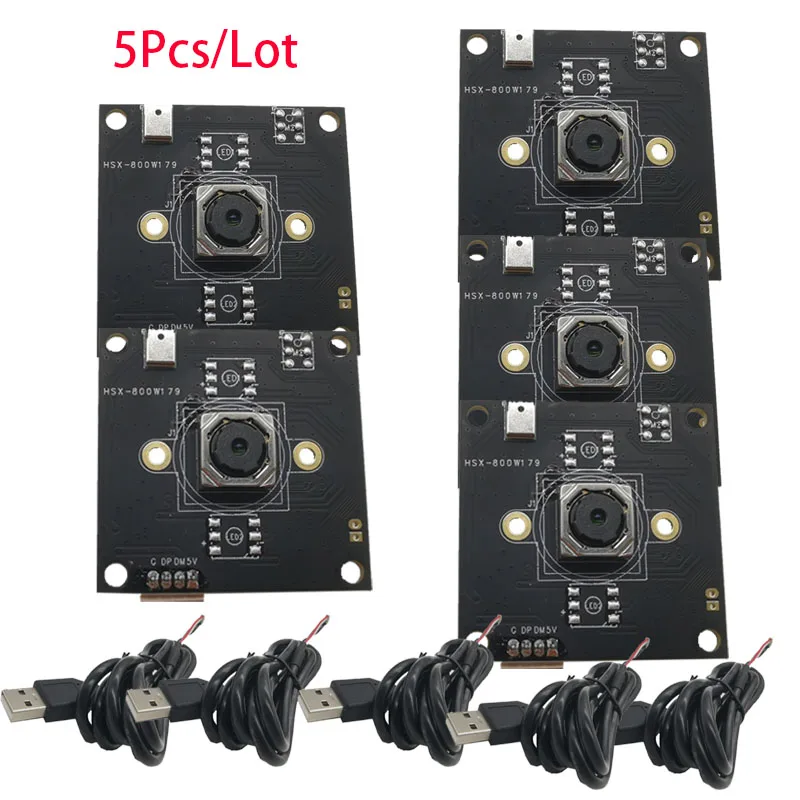 5Pcs/Lot 4K 8MP HD 3264X2448 USB2.0 Camera Module SONY IMX179 Sensor AF High Speed With Digital One-way Audio