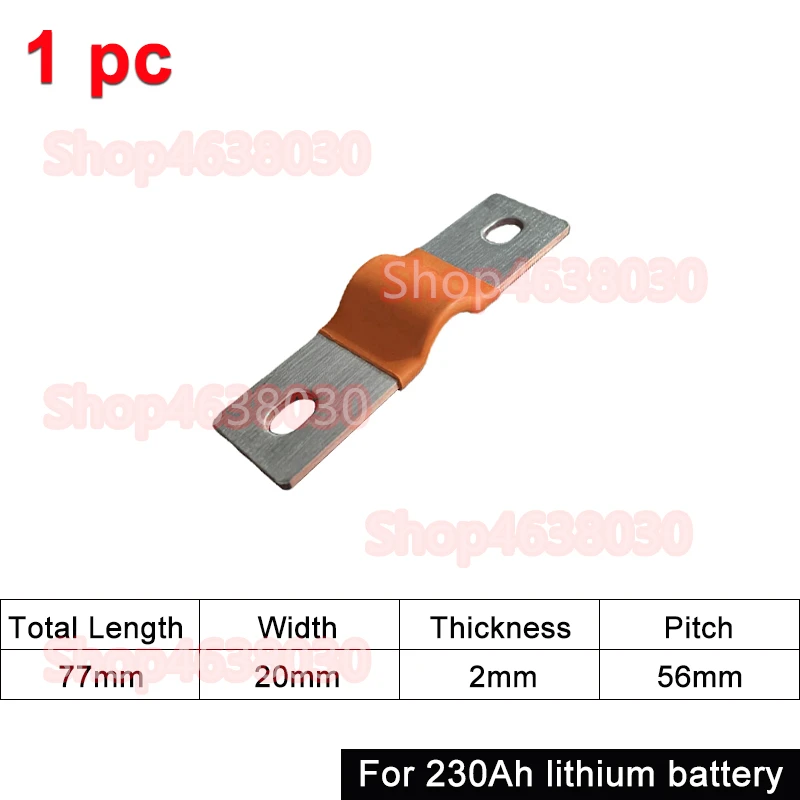 230 Ah 280 Ah 300 Ah 12 V Sammelschiene Lifepo4-Batterie, flexibler Kupferanschluss, 56 mm, 74 mm, für Lifepo4-Batterie, Verwendung 1/2/3/4/8 Stück