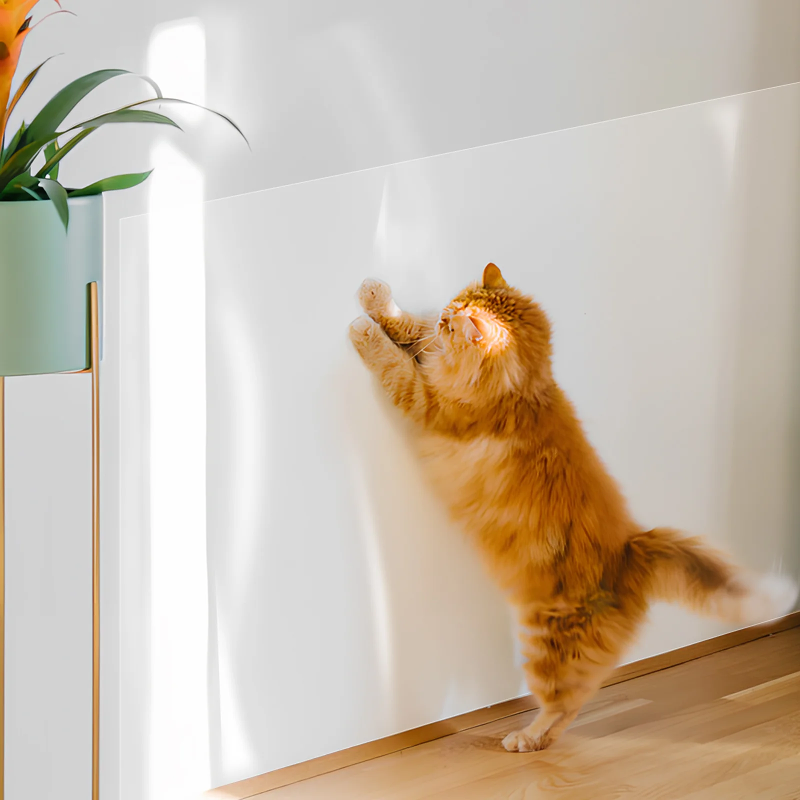 

1 Roll Clear Protector Electrostatic Film 3 Meters Removable For Furniture Sofa Kitchen Pet Scratching Protection Wall