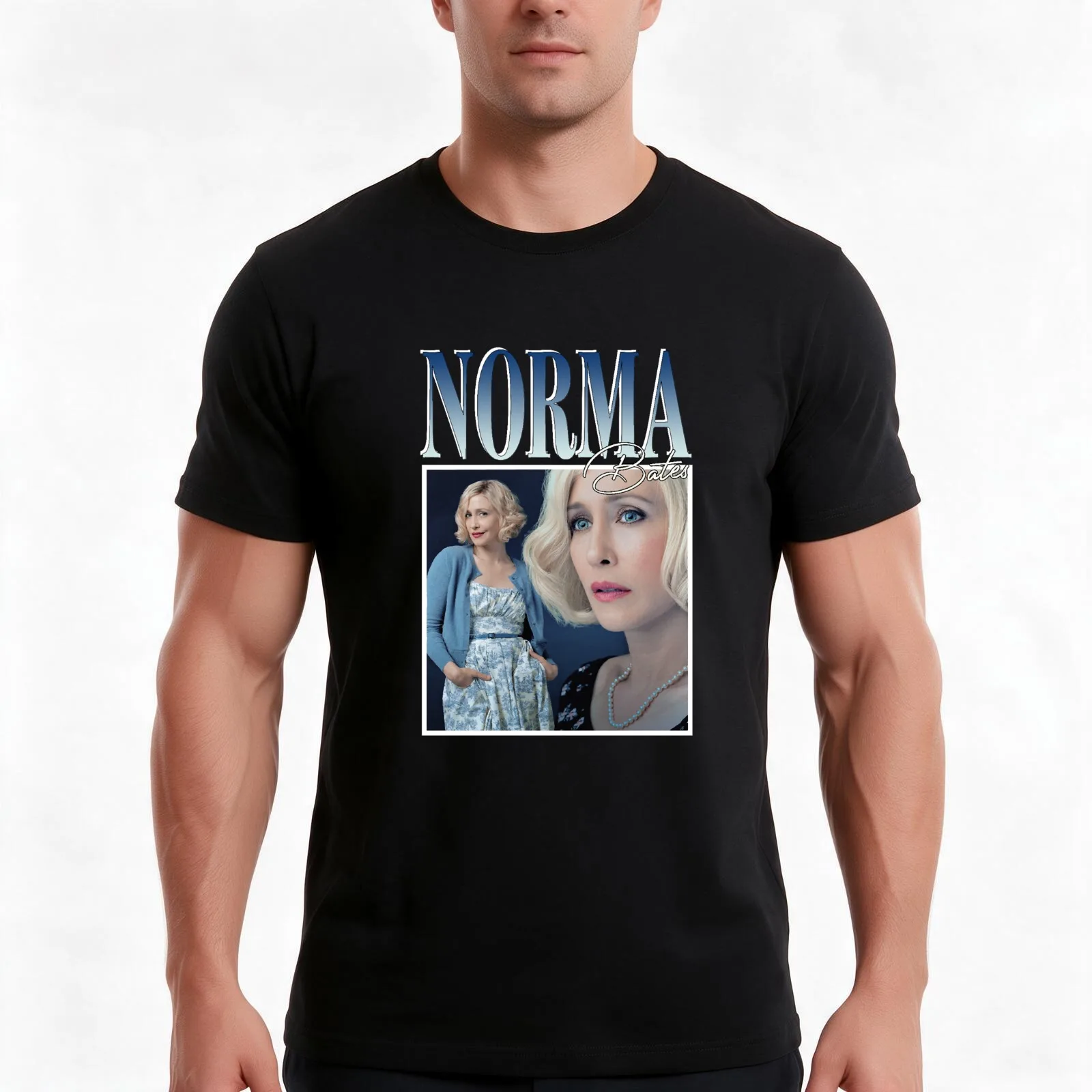 Norma Bates T-Shirt Summer Casual Cotton Tee Oversized Streetwear Tops Vintage Graphic Print Loose Fit Short Sleeve
