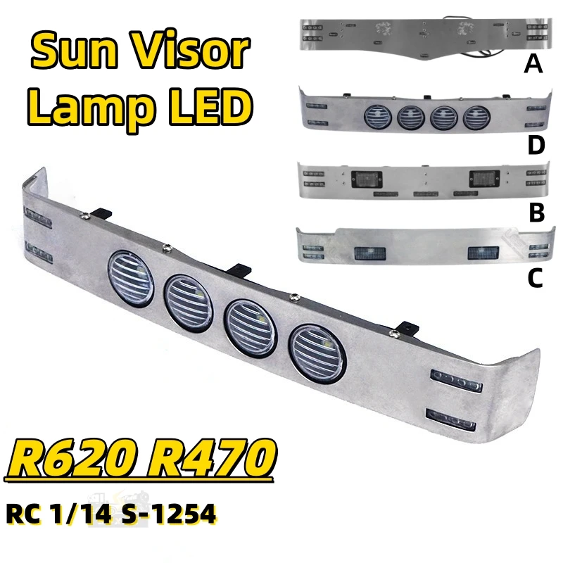 sun-visor-lamp-led-lighting-set-3v-s-1254-for-1-14-tamiya-rc-r620-r470-truck-romote-contol-trailer-tipper-truck-toy-parts