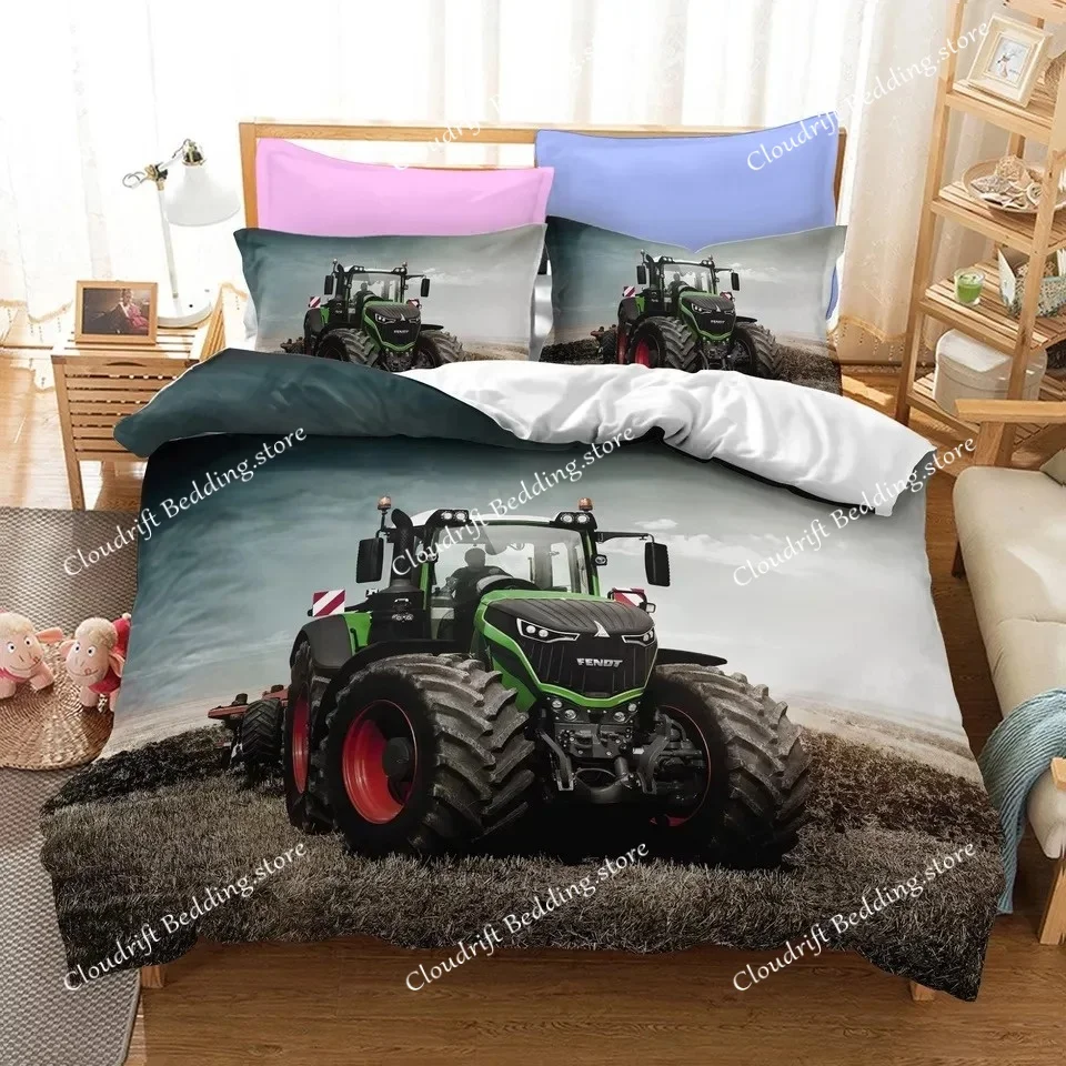

Farm Tractor 3D Printed Duvet Case Pillowcase Bedding Set Twin Full Queen King Size For Kids Adults Bedroom Home Decor