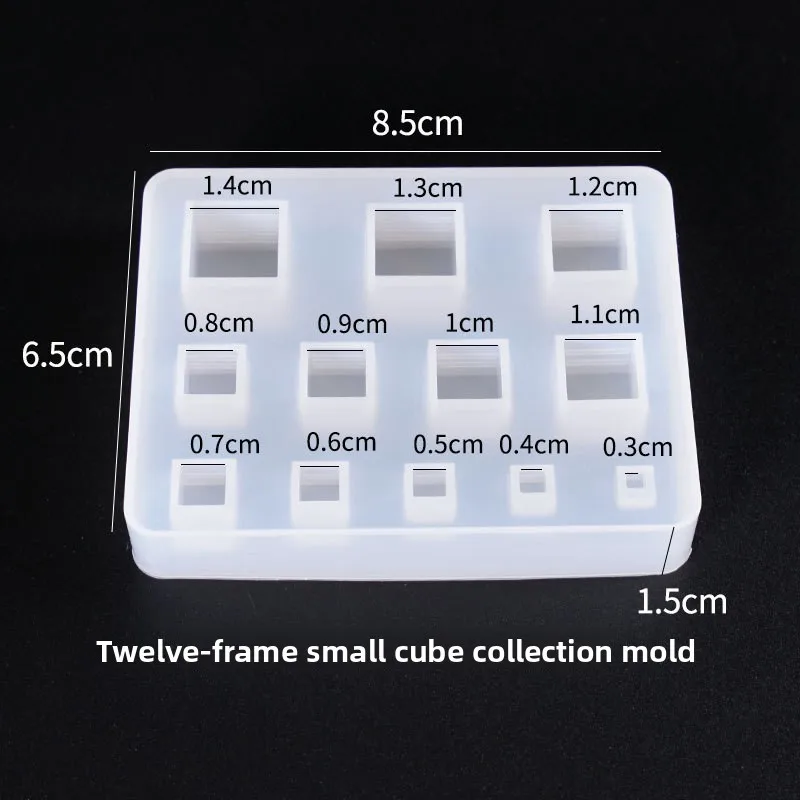 Triangular and Small Square Silicone Molds Made of Epoxy Resin Can Be Used for Surface Mount Pendant Accessories and Ice Cubes - view 5