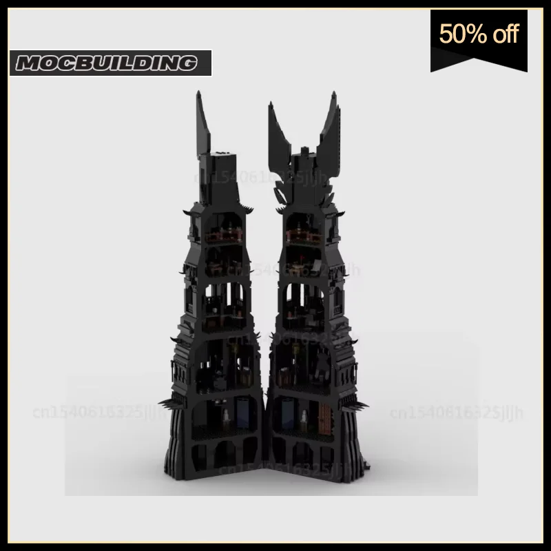 UCS Orthanc Tower Moc Bausteine Spielset Film Szene Dunkles Modell DIY Montage Technologie Ziegel Display Spielzeug Weihnachten Geschenke