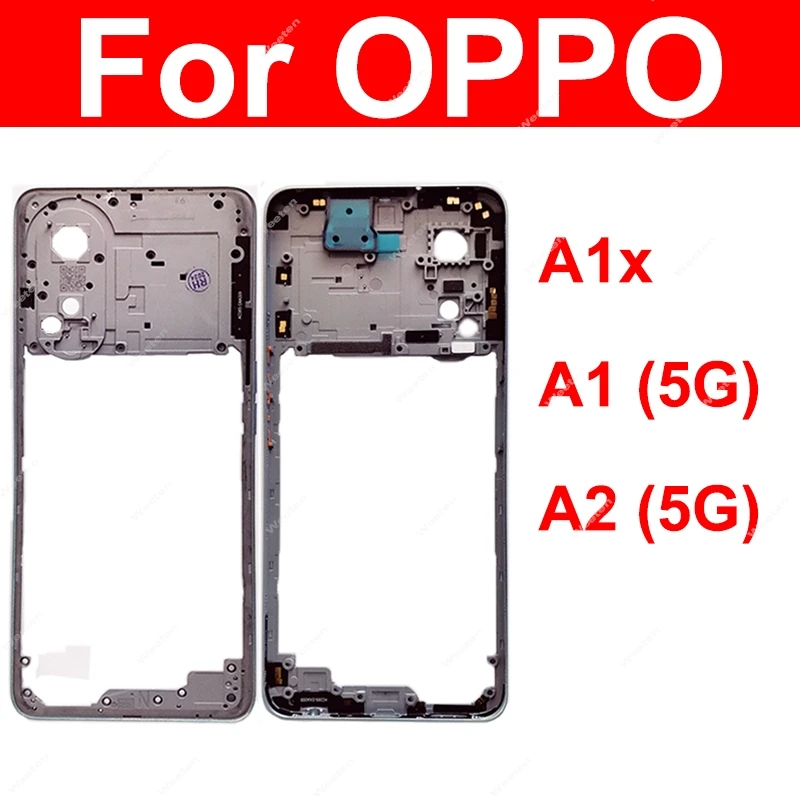 

Middle Frame Housing For OPPO A1 A1x A2 5G Middle Frame Bezel Cover with Side Button Replacement