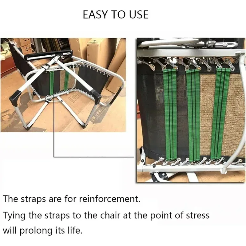 3/6Pcs Reinforcement Load-Bearing Elastic Belt Recliner Strap Fastening Strap Reinforcement Strap for Outdoor Deck Chair image 4