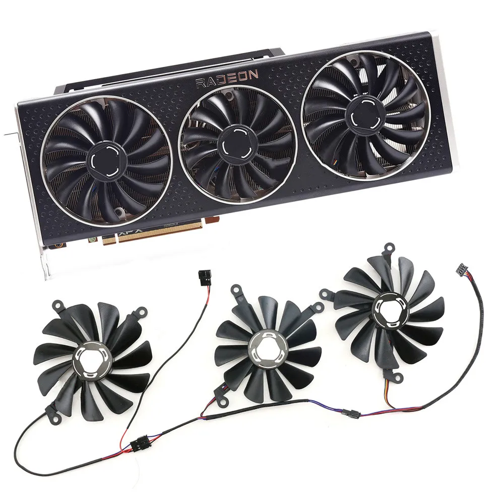 Imagem -06 - Substituição do Ventilador de Refrigeração 11-blade Placa de Vídeo Cooler para Xfx Rx6800 6800xt 6900xt Gráficos Cf1015u12d Cf9015u12d Dc12v pc Pcs