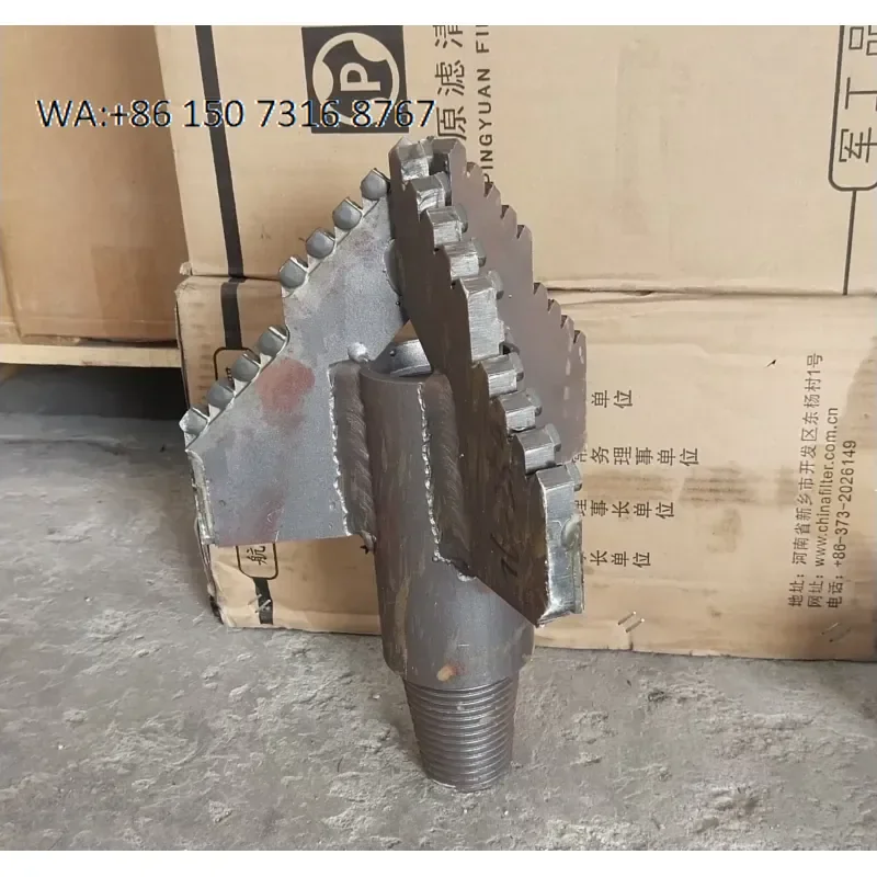 Diamond Forged Geological Exploration Coalfield Mining Scraper Bit 203mm Three-Wing Step Well Drilling Equipment