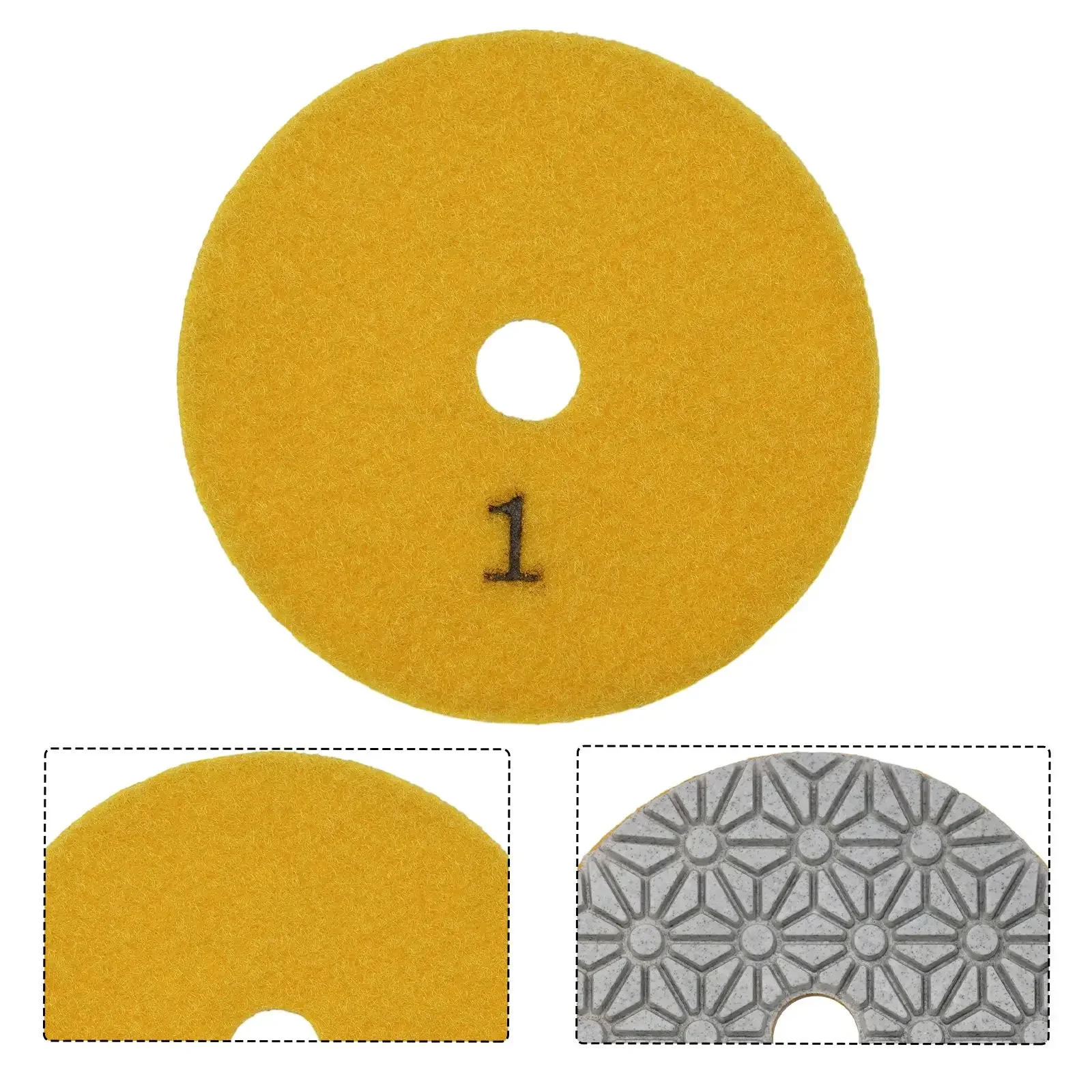 

Professional Polishing Pads 4inch Perfect For Granite Marble Concrete Wet/Dry Use Flawless Shine High Performance