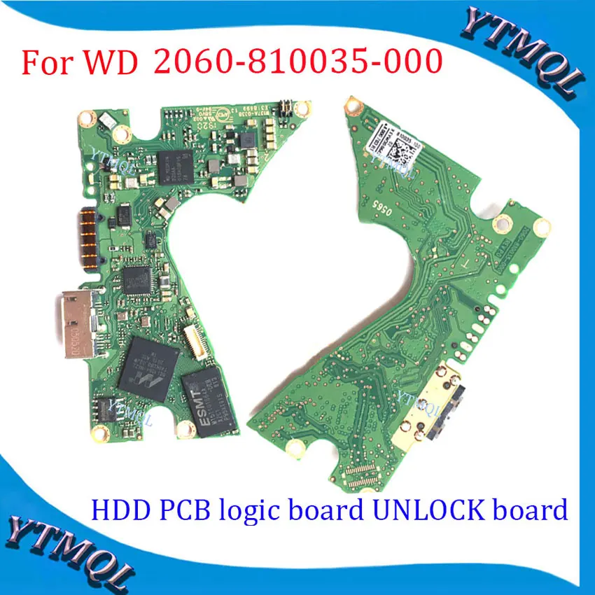 

1PCS HDD PCB logic board UNLOCK board 2060-810035-000 REV P0 for WD USB 3.0 4TB 5TB hard drive repair data recovery PC3000