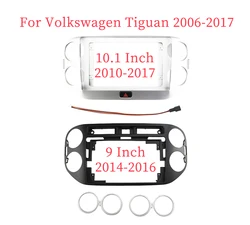 9/10.1 Inch Car Frame Fascia Adapter Android Radio Dash Fitting Panel Kit For Volkswagen Tiguan 2006-2017