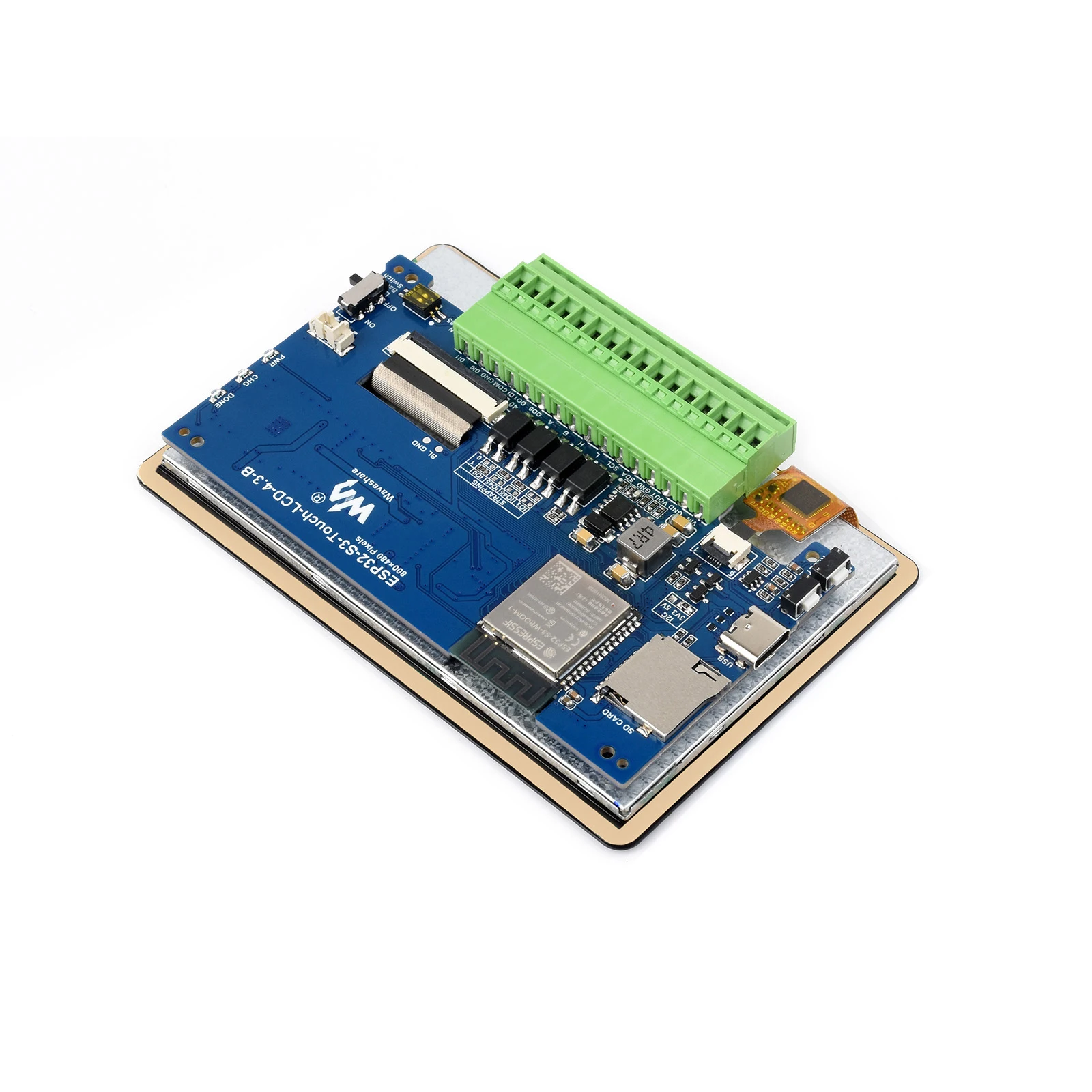 ESP32-S3 لوحة تطوير شاشة تعمل باللمس بالسعة 4.3 بوصة B، 800 × 480، لمسة 5 نقاط، معالج ثنائي النواة 32 بت LX7