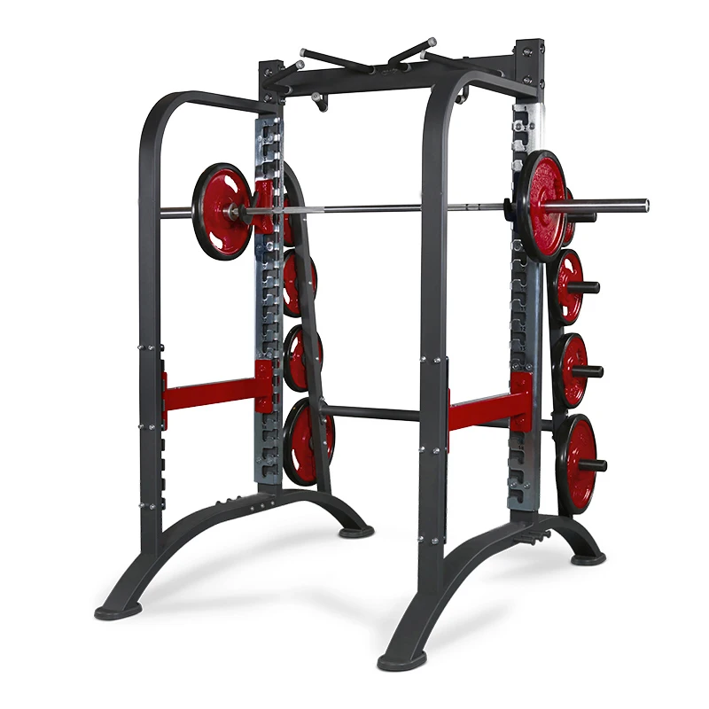 Commercial Grade Fitness Equipment Multi-Functional Power Rack for Bodybuilding Plate Loaded Strength Training Exercise Machine