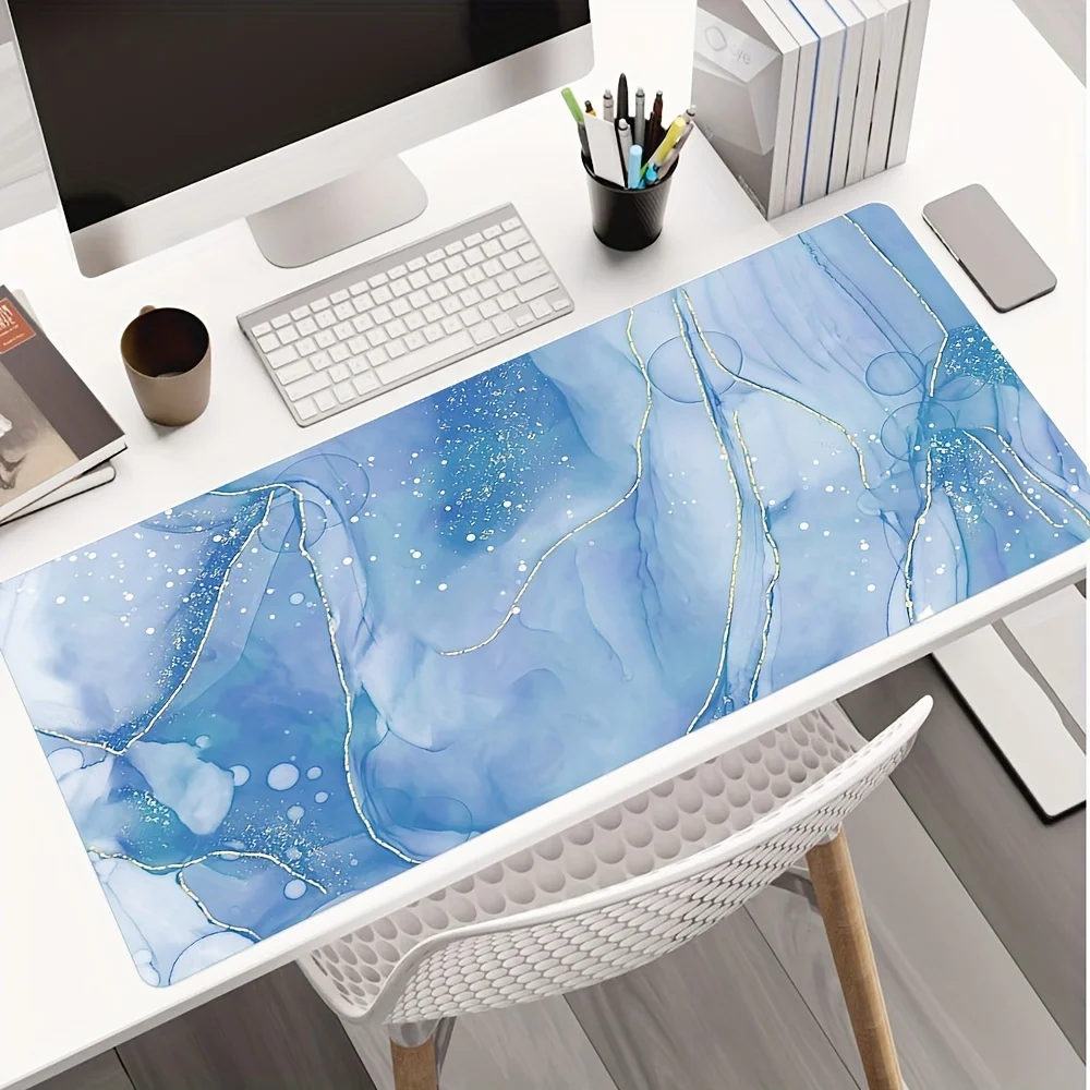 Comfortable Non-Slip Marble Desk Mouse Pad Rubber Base Stylish For Women Girls Men Home Office Laptop Computer