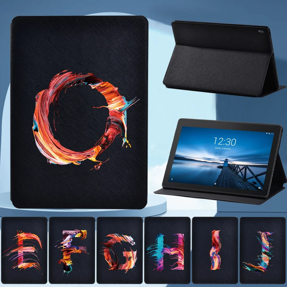 

Tablet Stand Case for Lenovo Tab E10 TB-X104F/Tab M10 X605F X505F/Tab M10 PLUS X606F X Paint Pattern Portable Protective Covers