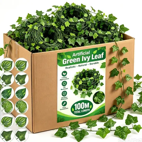 Artificial Ivy Vine Hanging Garland Fake Green Leaves Plants for Home Garden Wedding Xmas Party Wall Decor Bedroom Store 1-30Pcs