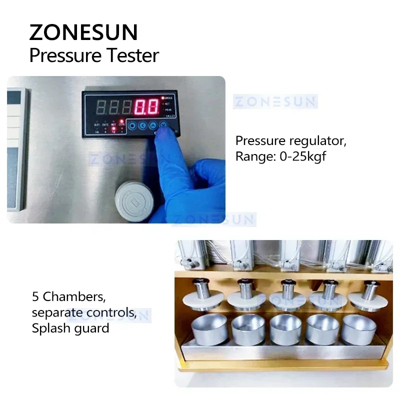 ZONESUN غسيل القرون غسل القرون اختبار الضغط معدات اختبار المختبر ZS-PT1