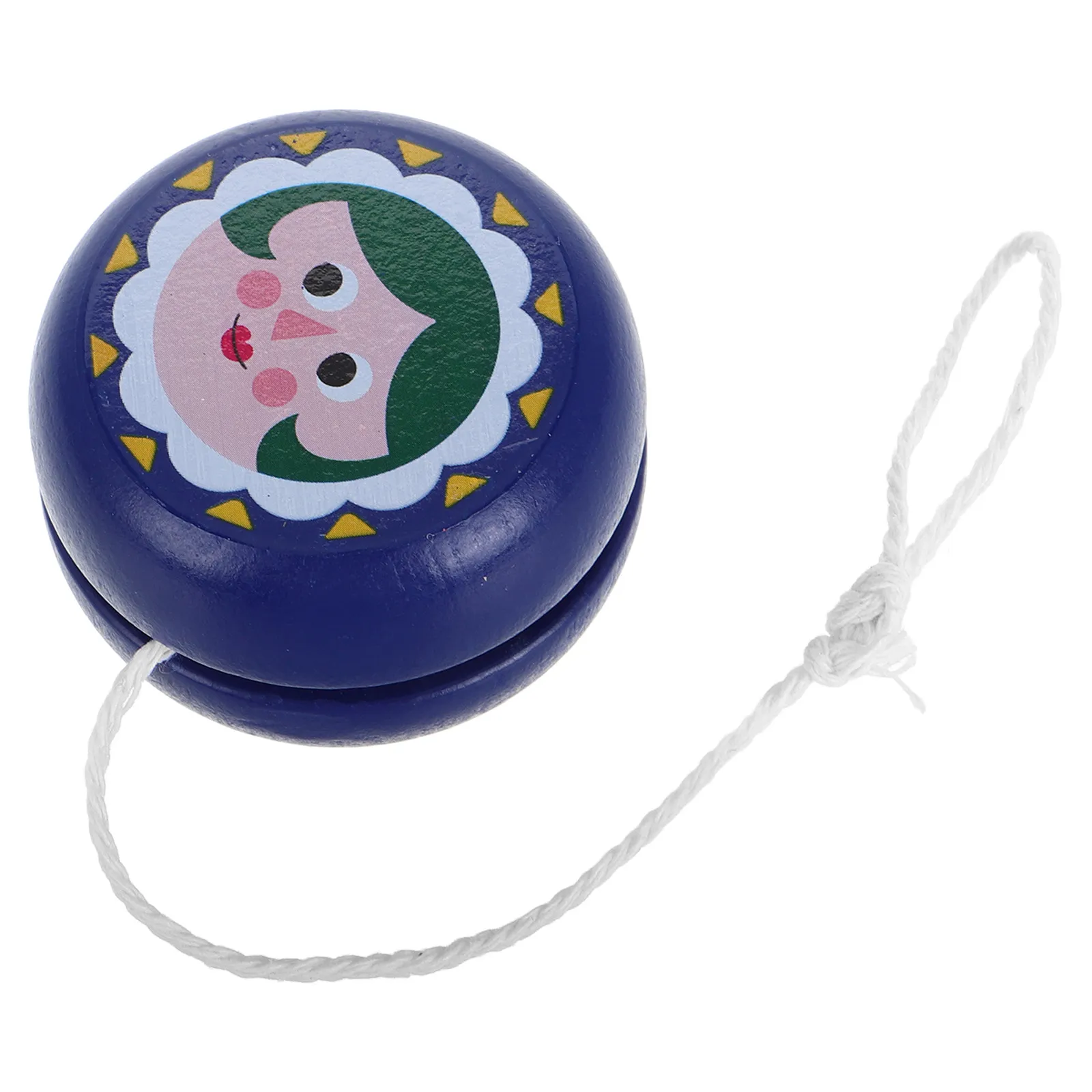 

Деревянное йо-йо темно-синего цвета с милым мультяшным рисунком солдата для раннего развития и тренировки мелкой моторики, для детей и начинающих