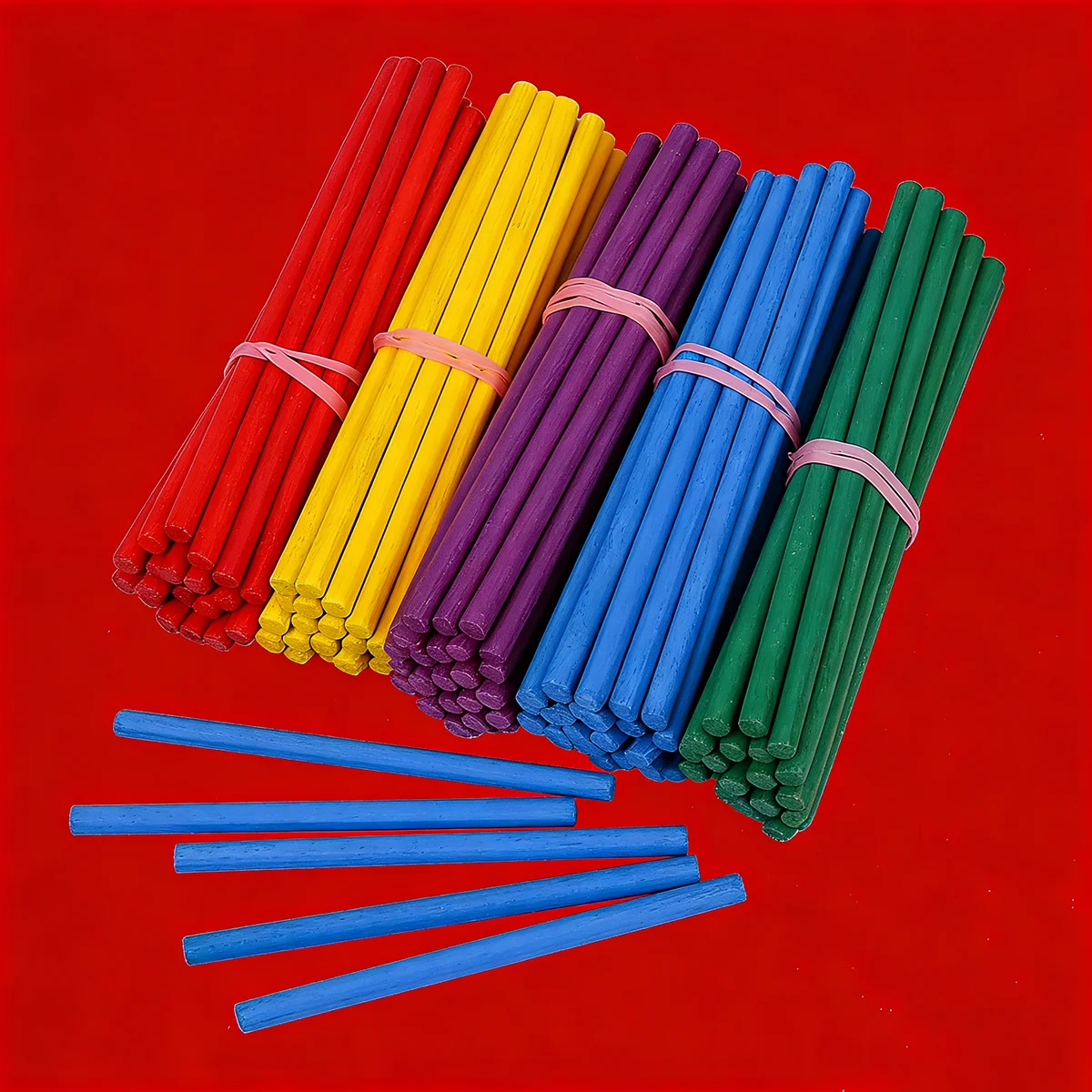 100pcs Counting Sticks in 5 Different Colors, Educational Tools for Schools, Arithmetic Sticks, Math Sticks, Student Stationery