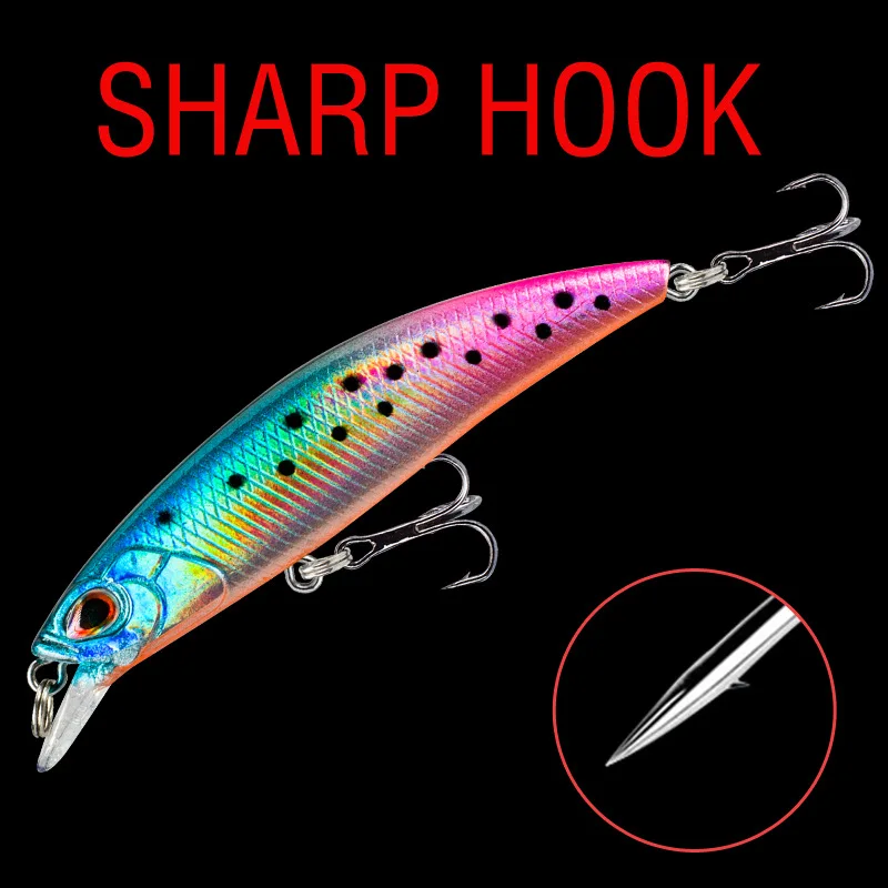 Señuelo Minnow hundimiento Crankbait duro 6,8 cm japonés para perca y lucio - imagen 3