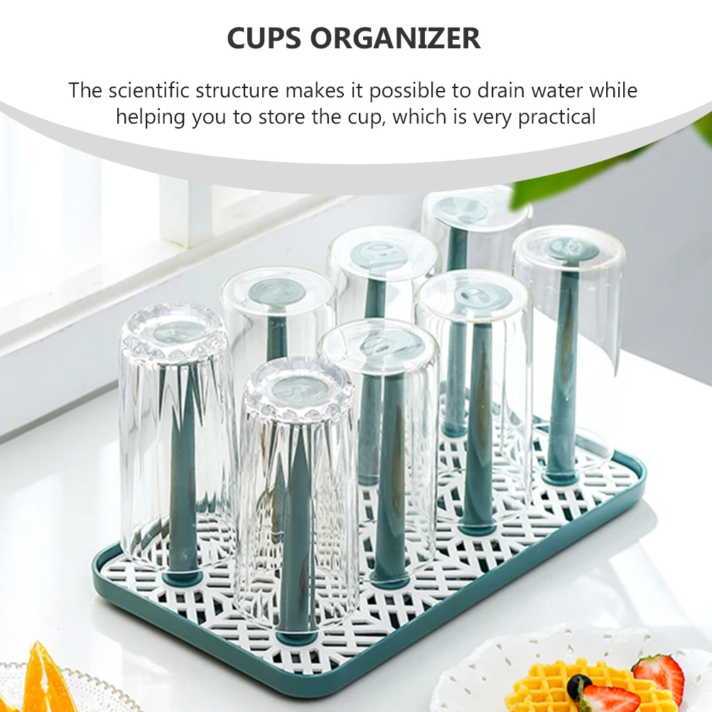 

Creative Glass Cup Holder Small White PP Practical Long Life Water Draining Cups ganizer Bottle Drying Rack Storage Home