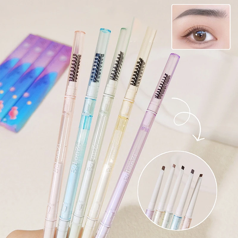 Ultra Fine Double-Ended Eyebrow Pencil Waterproof Sweat-proof Long Lasting Professional Eye Makeup For Women