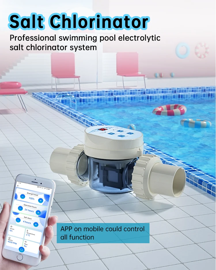 Stepon app Control chlorine generator Salt pool Control chlorination Use salt WiFi function Salt chlorinator