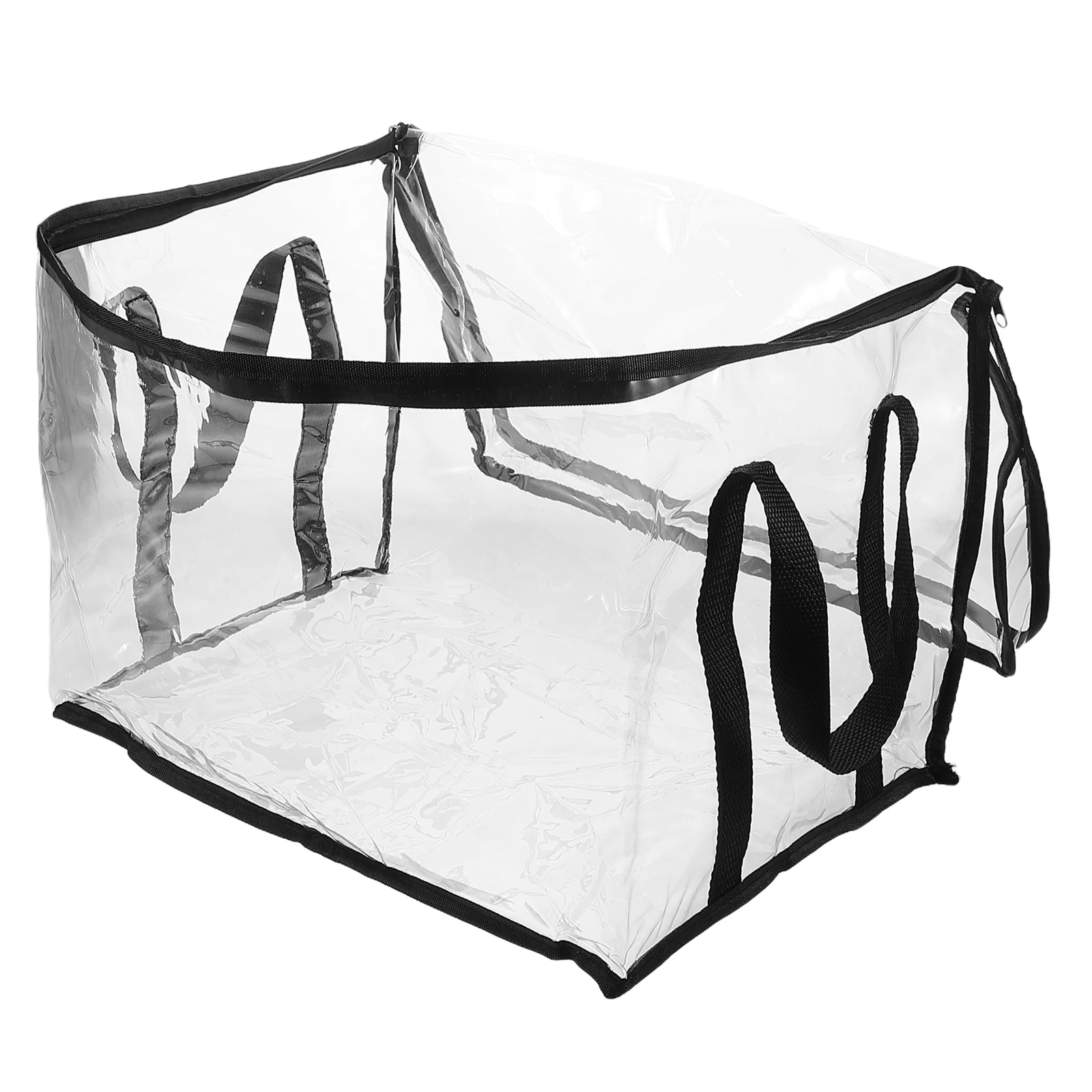 

Clear Foldable Large Capacity Waterproof Document Book Storage Containers Cube Organizer Container Bag Transparent