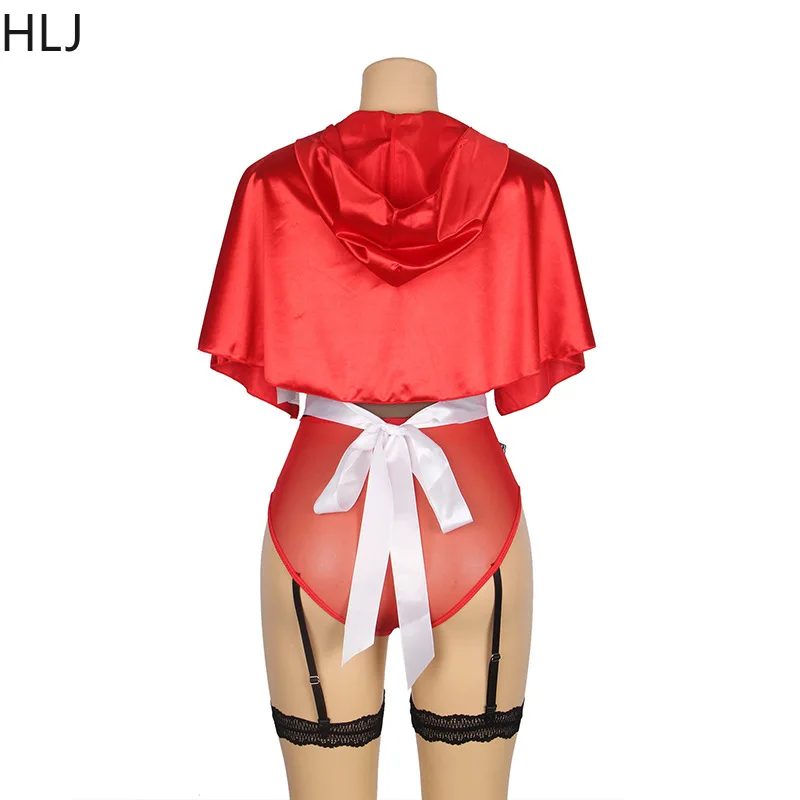 HLJ Sexy Women Cosplay Uniform Costume Hot Bodycon Cloak Outfits Female Fantasy Game Uniforms Fancy Party Club Bodysuit Clothing